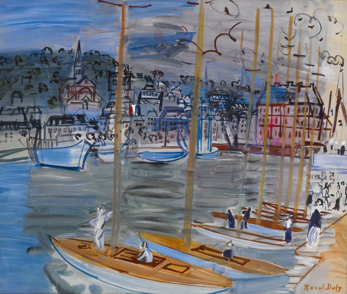 Yachts in the Port of Deauville (Yachts dans le Port de Deauville)