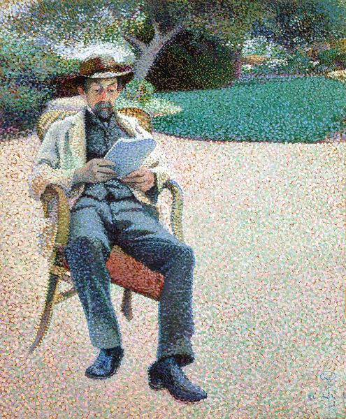 Père Biart Reading in the Garden