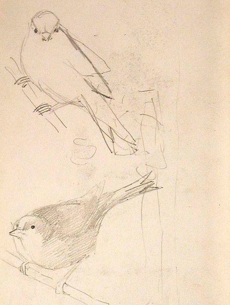 インドオールド 板絵 Carp in Waves (Zeshin) and Eagle on a Branch (Rosetsu reverse)