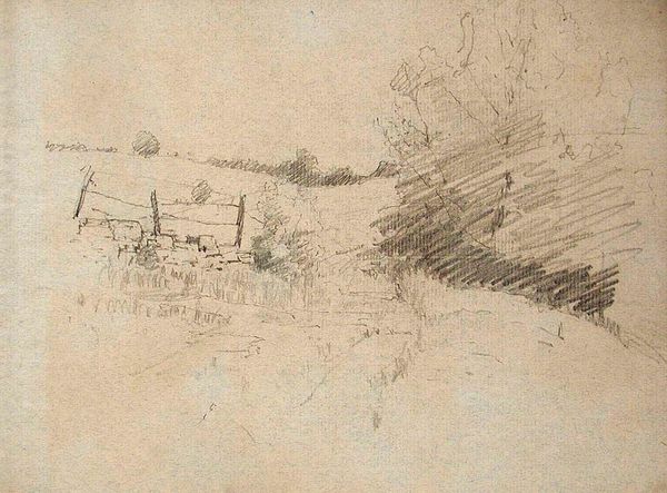 Road and Barbed Wire Fence