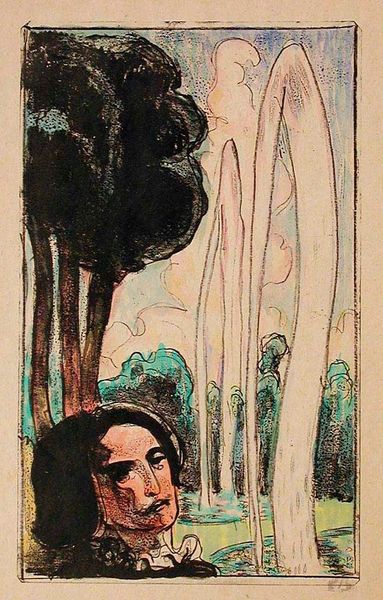 人物画　絵画　 「la chanteuse」 La Chanteuse (The Singer)