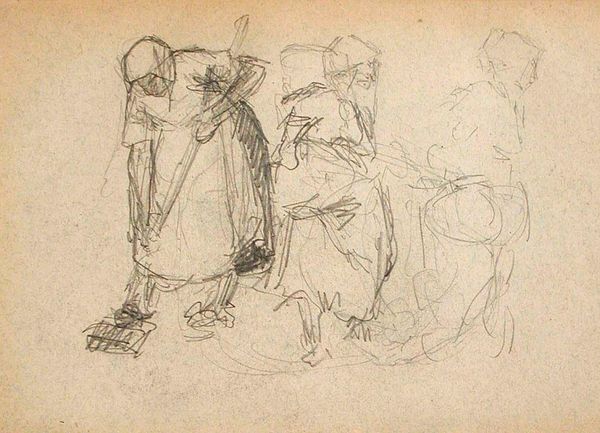 Peasant Women Shoveling (recto), Peasant Woman Dragging a Sack (verso)
