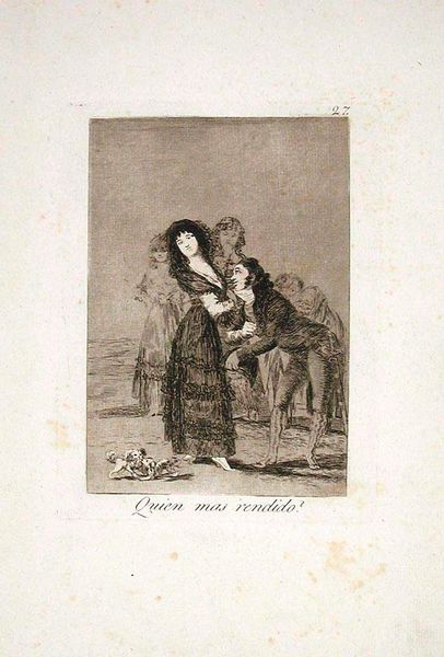 Quien mas rendido? (Who has given the most?), Plate 27