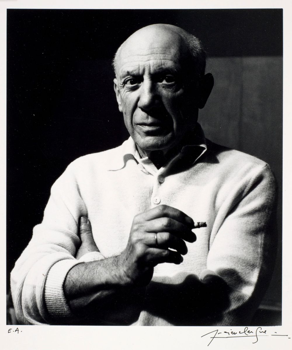 Pablo Picasso with a Cigarette, Cannes