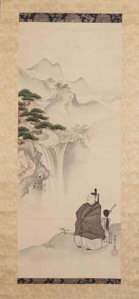 Building Poetry: Fujiwara no Kintō 藤原公任図 (one of a triptych)