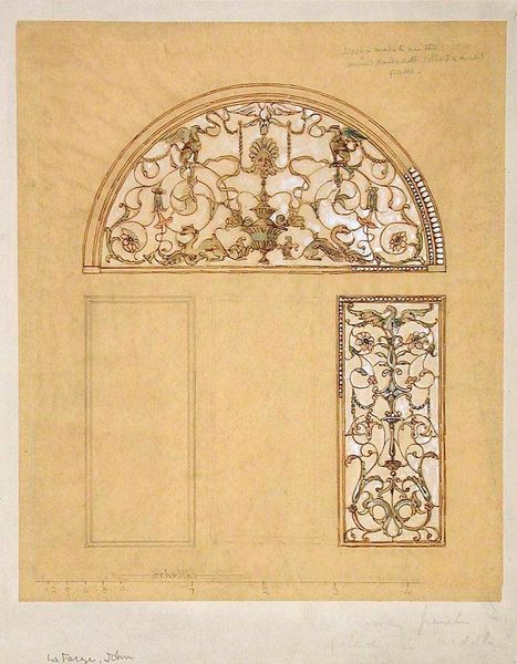 Vanderbuilt Lunette, Study for Glass
