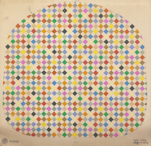 Needlepoint chair cushion pattern, by Alexander Girard